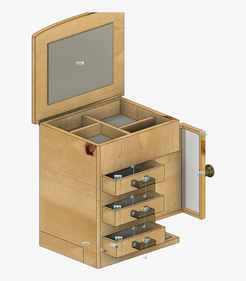 Jewelry Box Top Side - Drawer, transparent png #4159212