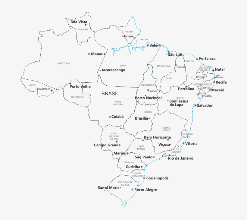 Clique No Nome Da Cidade Para Fazer O Download Dos - Map, transparent png #4159387