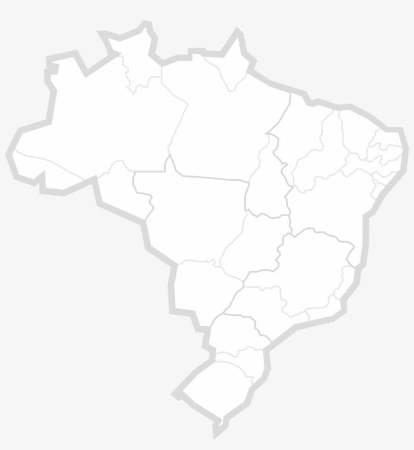 Mapa Do Brasil Em Branco - Illustration, transparent png #4159476