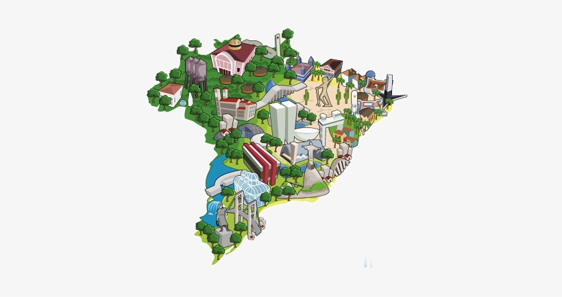 Mapa Do Turismo - Festooned: Tales From The Southern Hemisphere, transparent png #4159607