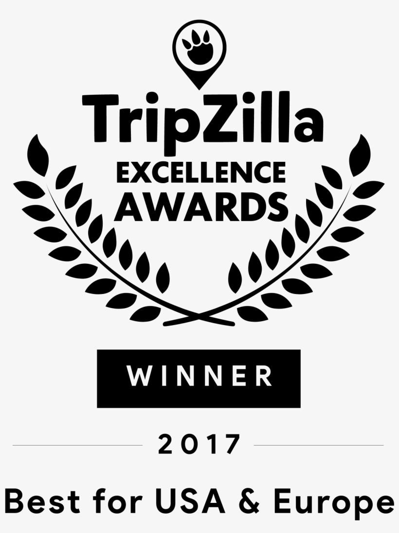 Tripzilla Winner Logo 300dpi Eu Holidays Black - Travel Certificate Of Excellence, transparent png #4159609