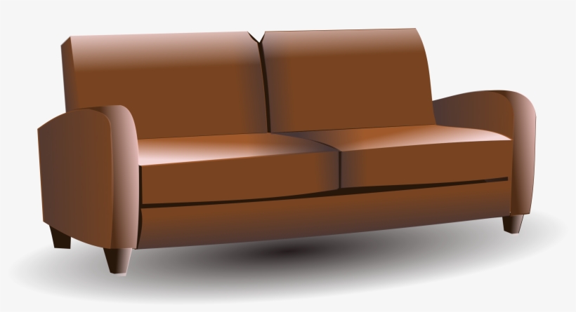 Big Image - Leather Couch Clipart, transparent png #4159762