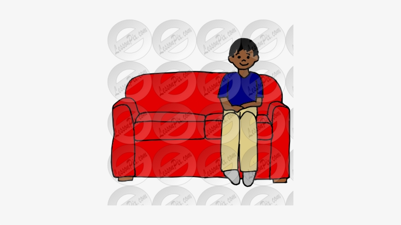 Couch Picture For Classroom Therapy Use Great Couch - Sitting, transparent png #4159990