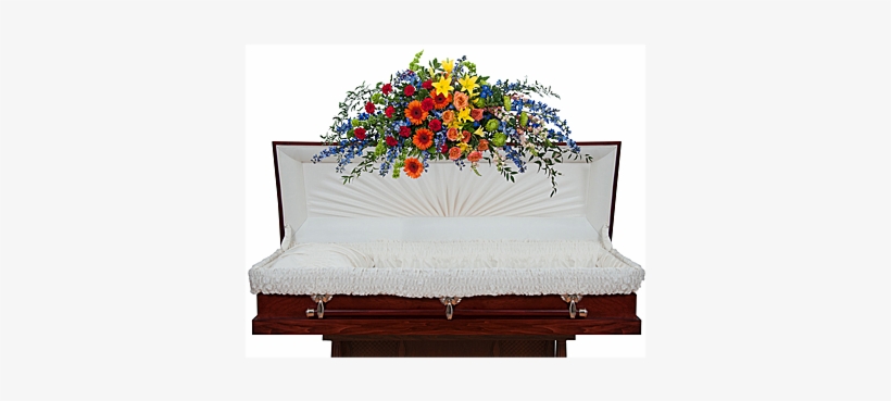 Treasured Celebration Full Casket Spray - Roses & Rice, transparent png #4160039