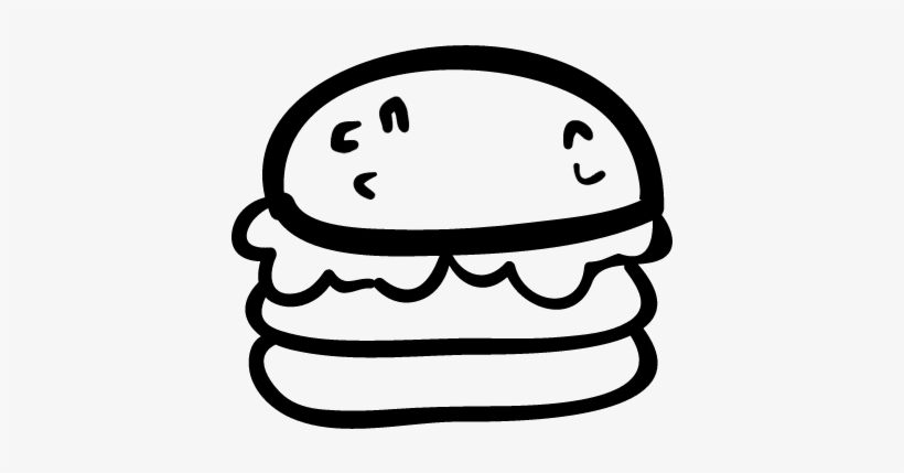 Hand-drawn Burger Vector - Hand Drawn Burger Png, transparent png #4160913
