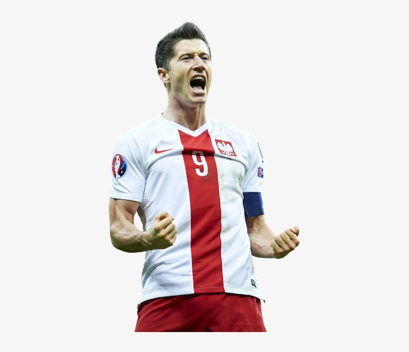 Robert Lewandowski - Football Photo - Robert Lewandowski Poland Celebrates, transparent png #4161132