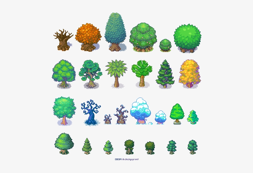 22 Feb - Pixel Trees, transparent png #4161186