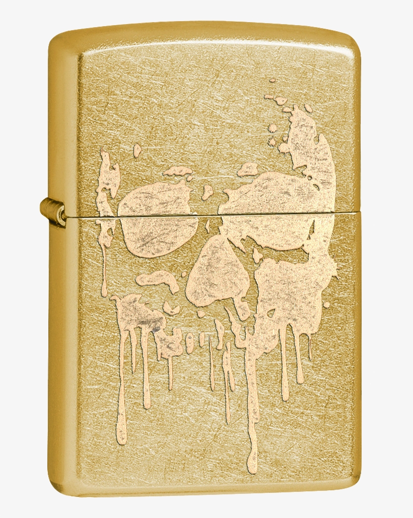 #29401 Grunge Skull - Zippo Gold Dust, transparent png #4161908