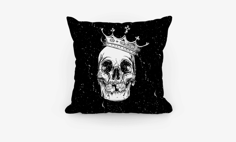 Skull And Crown Throw Pillow - Kids Pillow With Reversible Silver Color-changing Mermaid, transparent png #4162275
