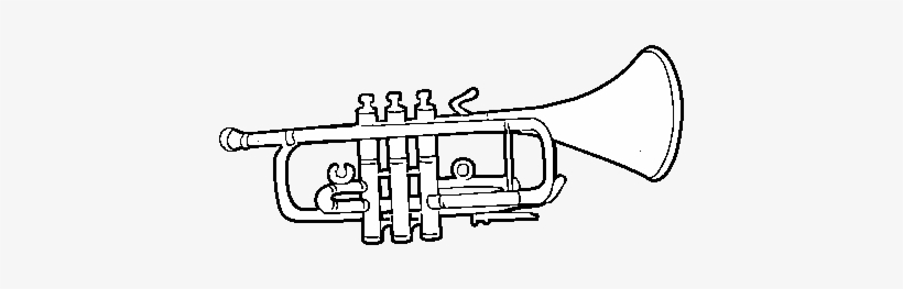 Dibujo De Trompeta Baja Para Colorear - Trompete Desenho, transparent png #4162838