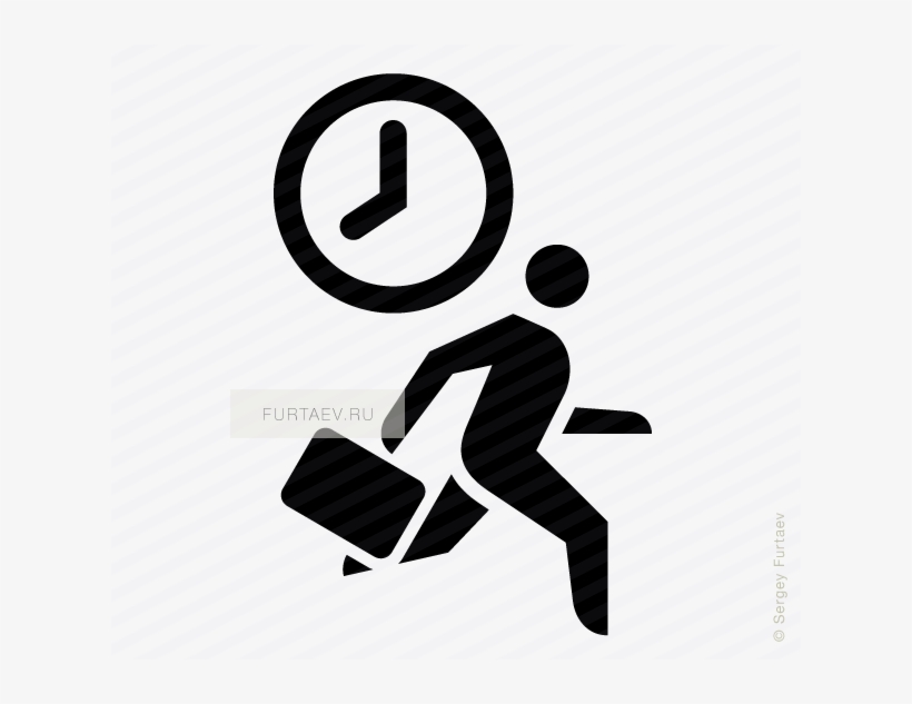Vector Icon Of Running Man With Briefcase In His Hand - Running Delivery Icon, transparent png #4163147