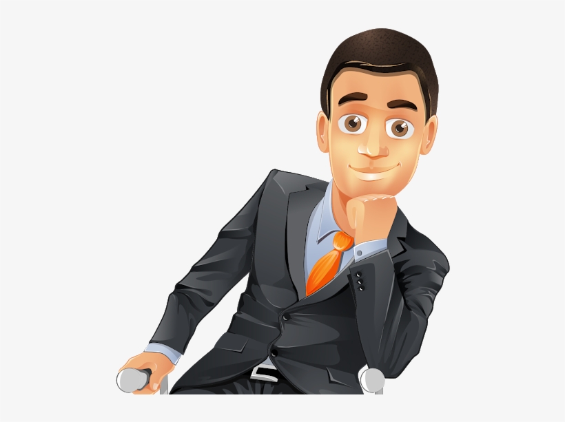 Photo - Businessman Sitting On Chair Vector Png, transparent png #4163321
