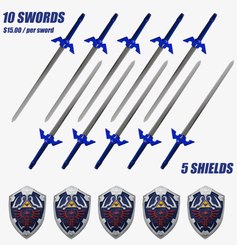 A Case Of Blue And Gold Fantasy Gamer Swords With Scabbard - Ten Of Swords, transparent png #4163505