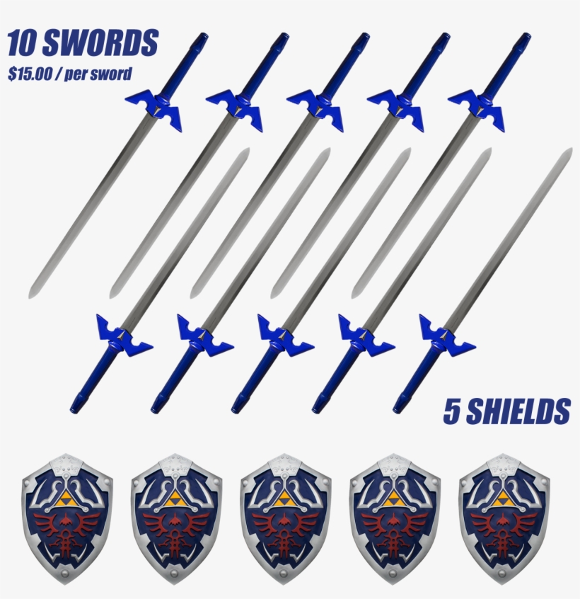 A Case Of Blue And Gold Fantasy Gamer Swords With Scabbard - Ten Of Swords, transparent png #4163505