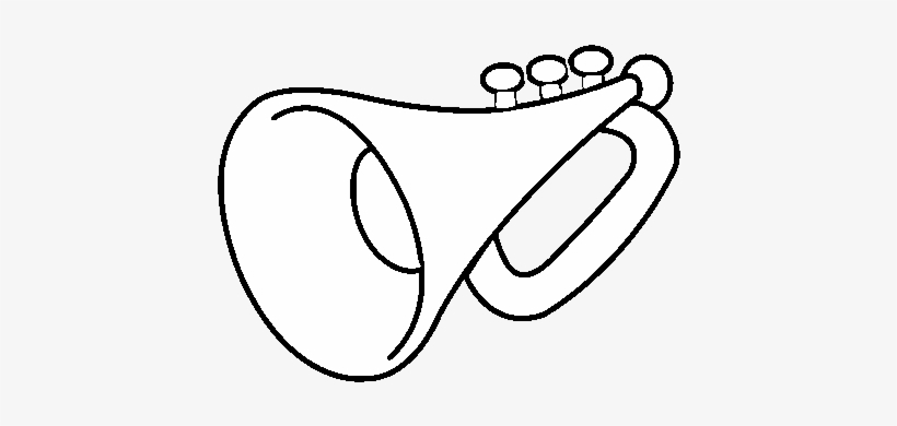 Dibujo De Una Trompeta Para Colorear - Trumpet, transparent png #4163630