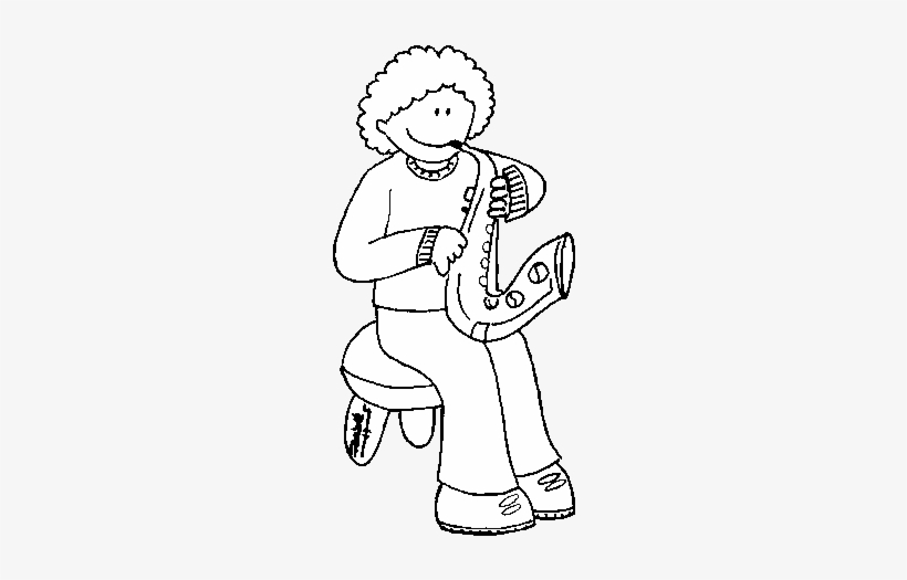 Dibujo De Niña Con Trompeta Para Colorear - Dibujos De Instrumentos Musicales, transparent png #4164074