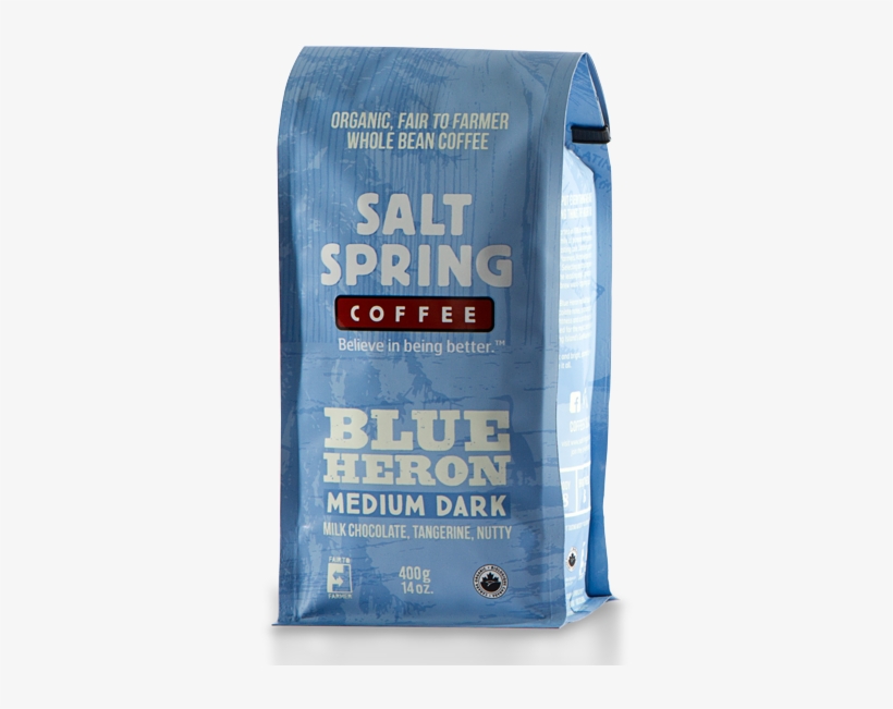 Blue Heron Coffee - Salt Spring Coffee Blue Heron Medium Dark Roast, transparent png #4164248