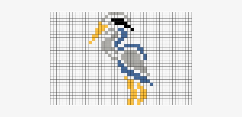 Pixel Art Heron, transparent png #4164361