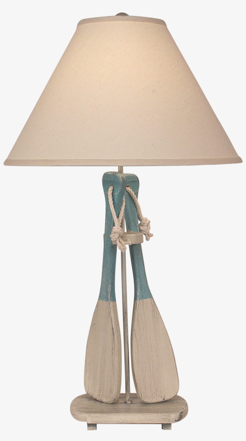Cottage/turquoise Sea 2-paddles W/ White Rope Table - Electric Light, transparent png #4164423