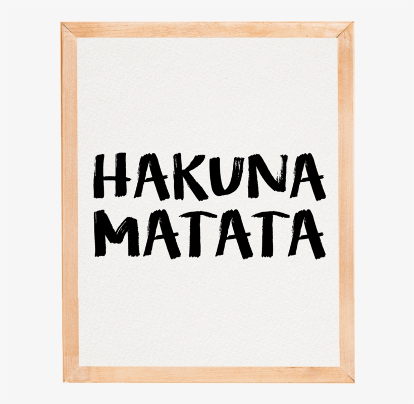 Hakuna Cuadro De Madera Y Vidrio - Glass, transparent png #4164425