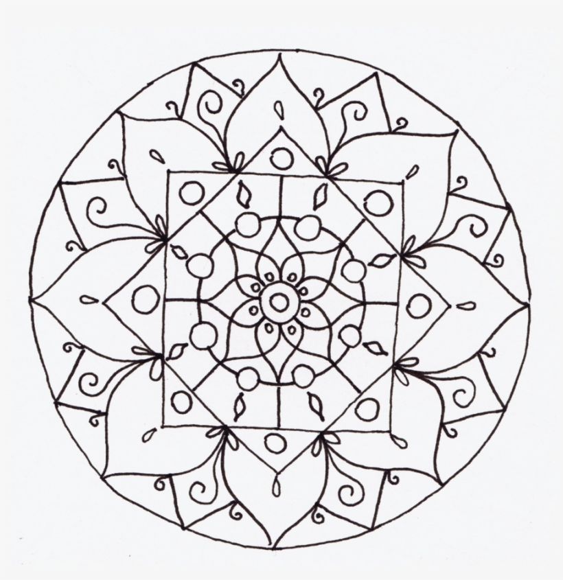 I Didn't Look At Any Particular Artist For The Mandala - Mandala Line Art Png, transparent png #4164685