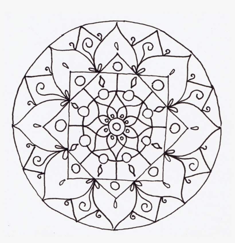 I Didn't Look At Any Particular Artist For The Mandala - Mandala Line Art Png, transparent png #4164685