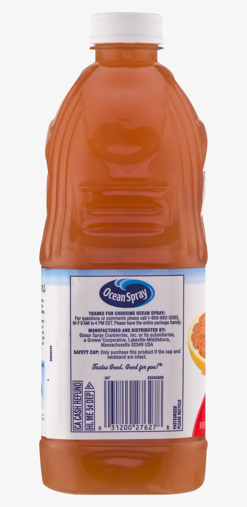 Ocean Spray 100% Juice, Cranberry Concord Grape - 60, transparent png #4165244