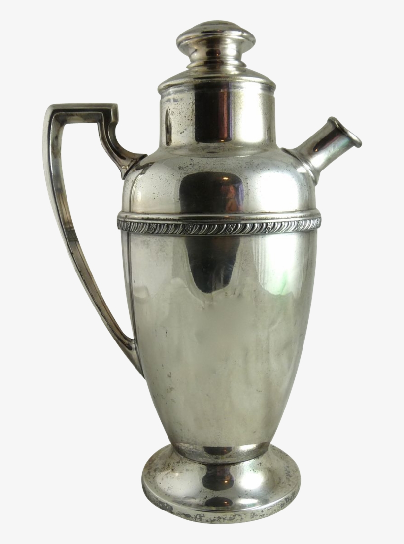 Vintage Silver Plate Cocktail Shaker From Ornaments - Cocktail Shaker, transparent png #4165548