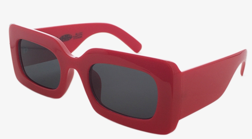 Rhubic Square Sunglasses In Ruby Red - Sunglasses, transparent png #4166404