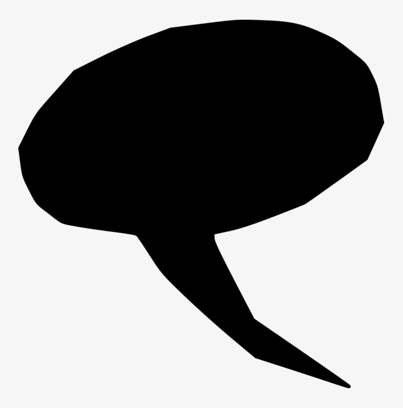 Speech Balloon Comics Cartoon Silhouette - Speech Balloon, transparent png #4166836