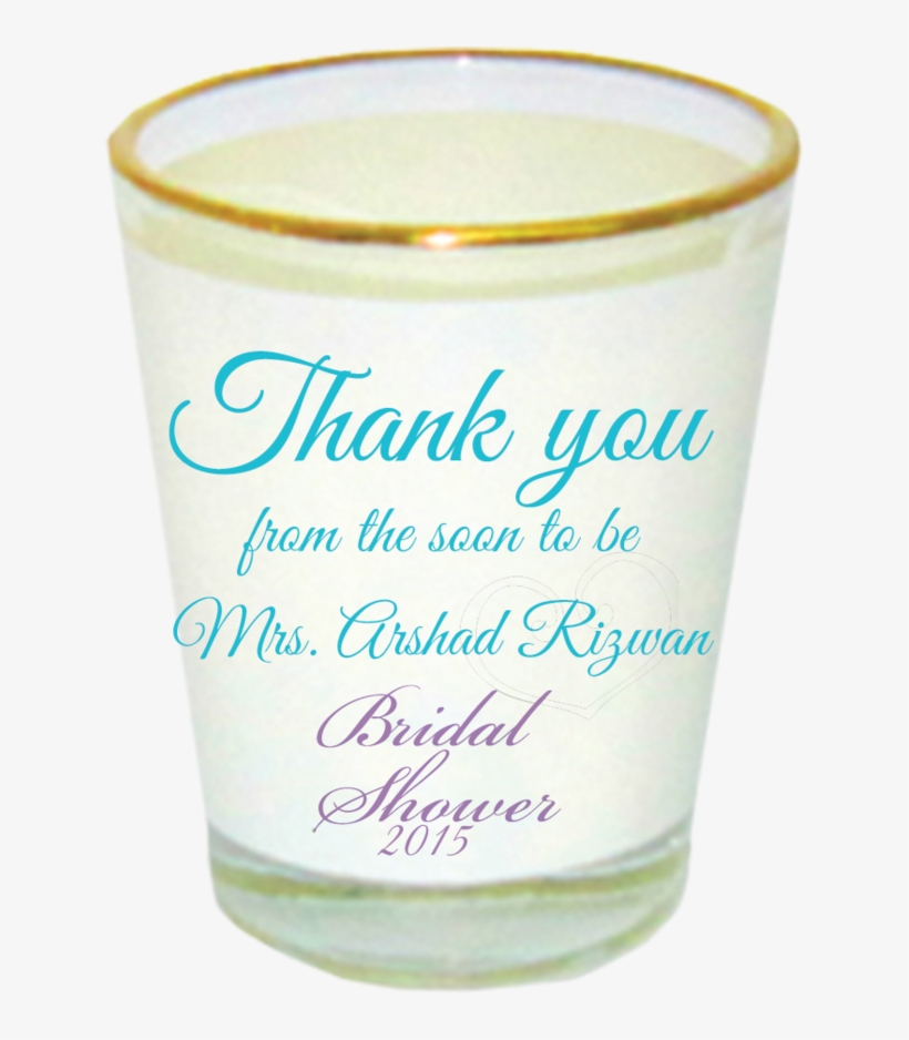 Bridal Shower Shot Glass - 100 Pcs Custom Made Hang Tags Personalized Wedding, transparent png #4167333