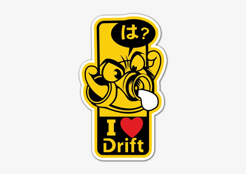 Car & Motorbike Stickers - Love Drift Sticker, transparent png #4167644
