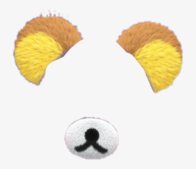 Rilakkuma Ears And Nose Snapchatfilter Rilakkuma Bear - Bear Ears Snapchat Filter Transparent, transparent png #4167724