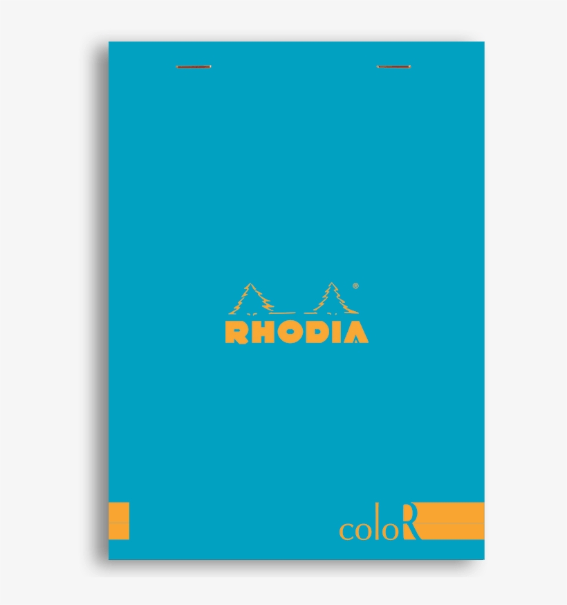 Rhodia Colorr Premium Stapled Notepad, Turquoise, Lined, - Rhodia A5 Pad No.16 - Black - Grid, transparent png #4168363
