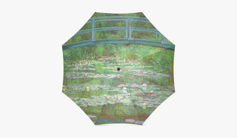 Monet Japanese Bridge Water Lily Pond Foldable Umbrella - National Gallery Of Art, transparent png #4168732