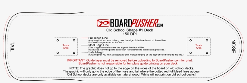 Design Tips & Templates - Old School Skateboard Template, transparent png #4168941