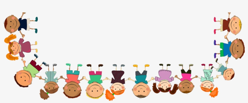 Children Holding Hands Bottom Border - Okul Öncesi Sayfa Kenarlıkları, transparent png #4168974