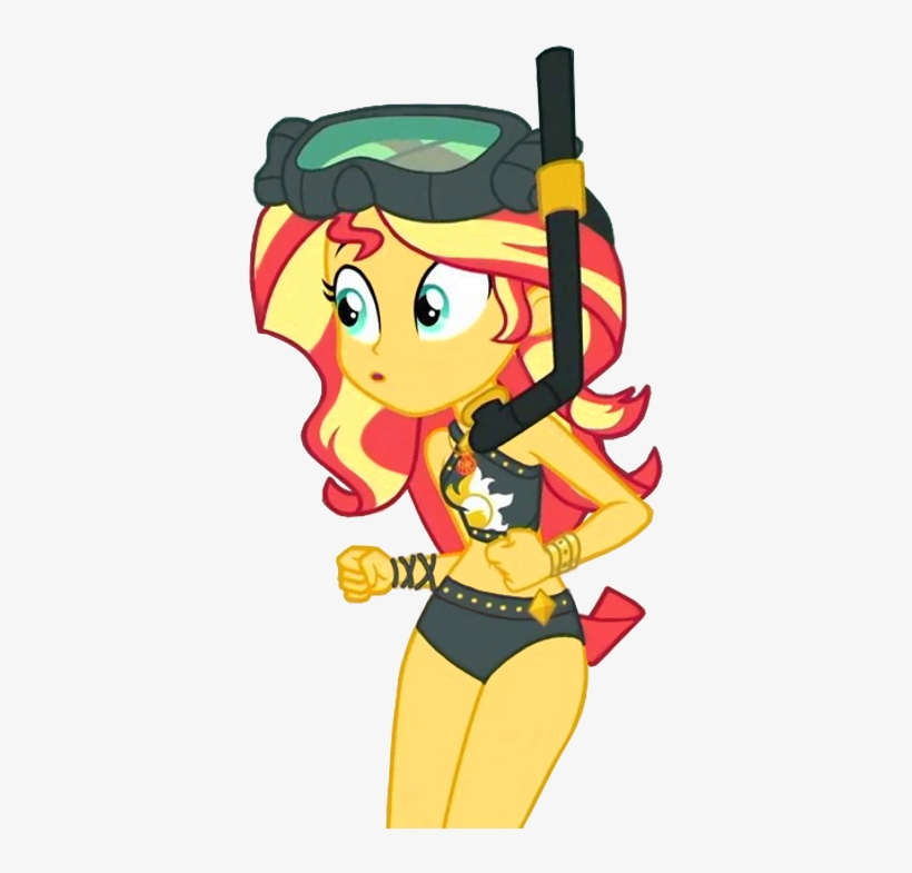 Background Removed, Belly Button, Bikini, Bracelet, - Sunset Shimmer In Swimsuit, transparent png #4169136