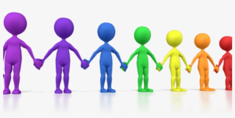 Holding Hands - Line Of People Holding Hands, transparent png #4169297