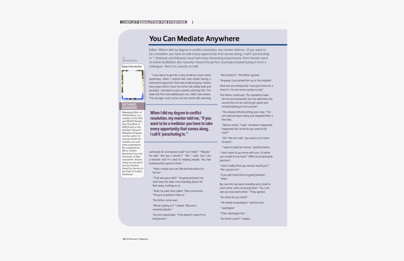 Acresolution Magazine - April 2018 - Page 10-11 - “ - Magazine, transparent png #4169564