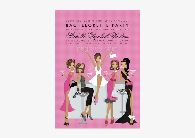 African American Bachelorette Party Invitations, transparent png #4169658