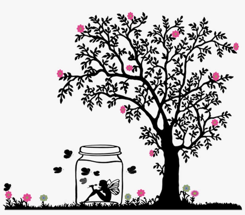 Diseño, Tarro, Árbol, Dibujo, Animación, Flor, Árbol, - Grimm's Fairy Tales: 64 Dark Original Tales -, transparent png #4169664