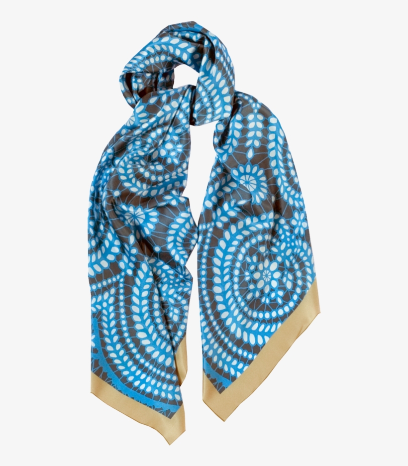 Image Of Lace Blue Turquoise Silk - Silk, transparent png #4169835