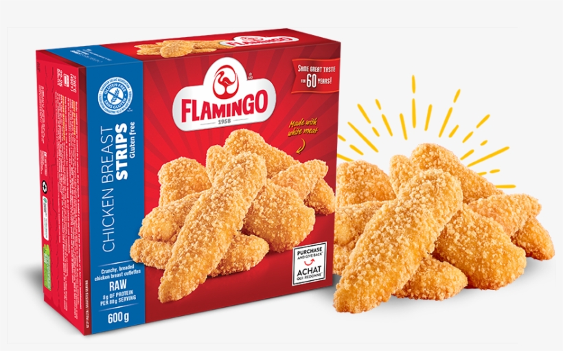 Gluten Free Chicken Strips - Flamingo Gluten Free Chicken Strips, transparent png #4170002