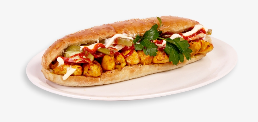 Chiken Leg Sandwich - Chicken, transparent png #4170141