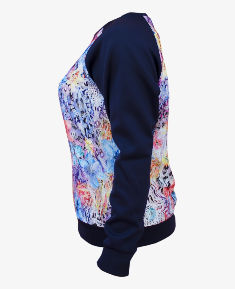 Blue Lace Raglan Sweatshirt, transparent png #4170586