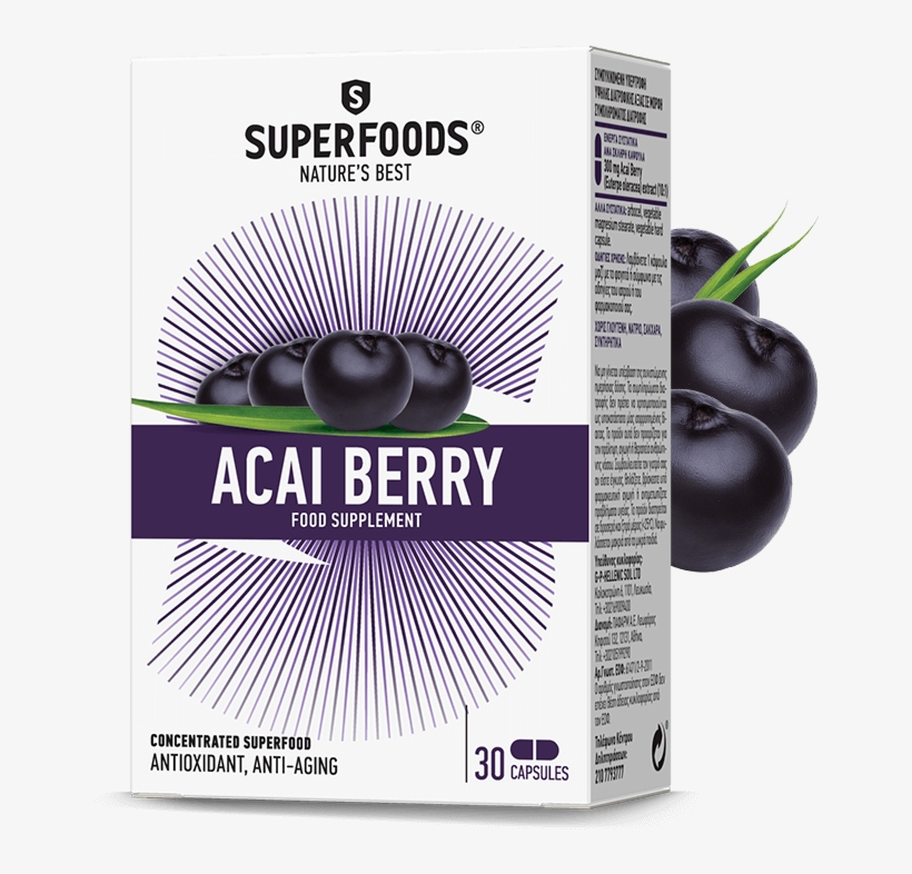 The Beneficial Qualities Of Acai Berry - Superfoods Echinacea X3 30caps, transparent png #4171362