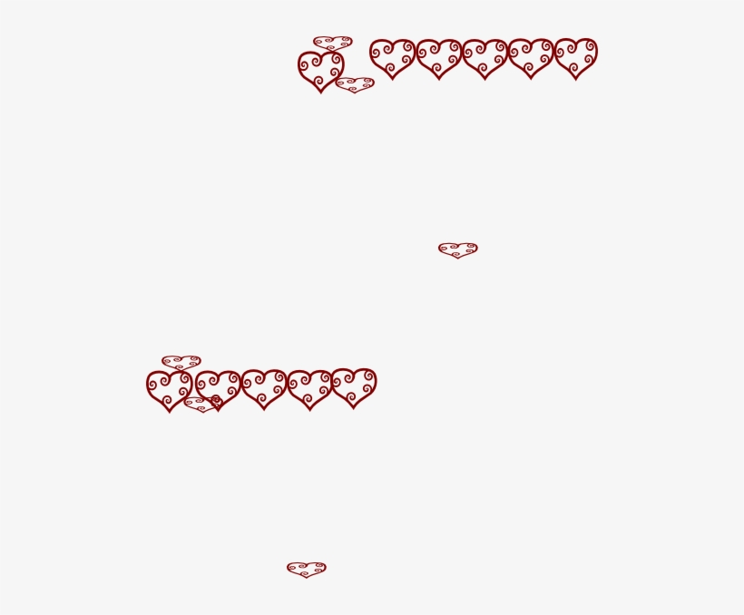Row Of Hearts - Red Love Swirl Heart Bib, transparent png #4171721