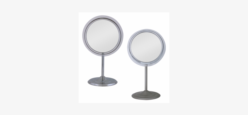 Zadro Surround Light™ Pedestal Vanity Mirror - Zadro Surround Light 7x Mag In Nickel, transparent png #4171888