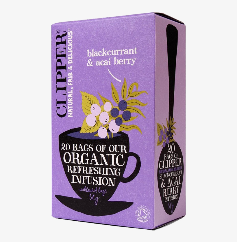 Clipper Organic Blackcurrant And Acai Berry Infusion - Clipper - Organic Infusion Apple & Ginger | 20, transparent png #4172185